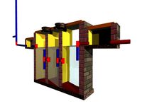 Septic tank section with anti turbulence baffles 3D Model