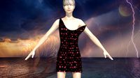 Woman in fun night dress