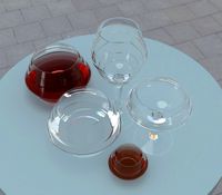 Stepped drinking glasses