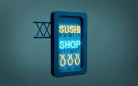 Neon Sushi Billboard