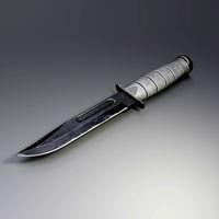 Combat Kabar Knife Low Poly