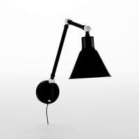 Wray Black and White Plug-In Wall Lamp