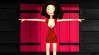 free low poly woman in dress 46