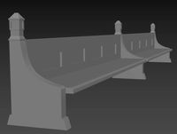 Gothic church bench