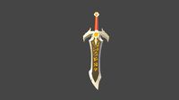 Dragon Runic Sword Low Poly