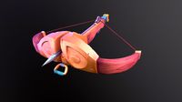 stylized crossbow