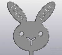 Cupcake Topper Happy Easter Bunny