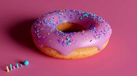 Donut with Icing and Sprinkles