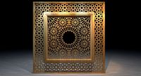Seamless Islamic Wooden Panel