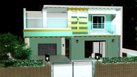 3D model Modern Small Home Exterior Design 1200 Square Feet 3D model