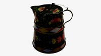 Roses and Castles-Style Narrowboat Kettle Ornament