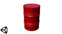 Red oil barrel