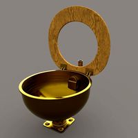 Toilet retro copper