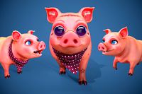 Stilized Pig animated