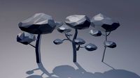low poly trees
