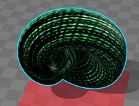 Klein bottle triangulated textured