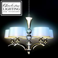 Charleston lighting and interiors/FIVE LIGHT TRANSITIONAL CHANDELIER/487602
