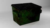 Rust Trash Container