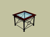 Wrought-iron Corner Table