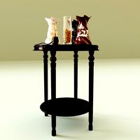 Table with vase and lotos