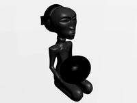 WOMAN STATUE RAISED