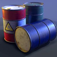 Oil Drum Old Rusty Metal Oil Barrel 3 textures