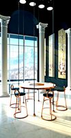 Dining room with pool
