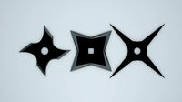 Low poly throwing star shurikens