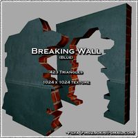 Broken wall - blue ( Urban model )