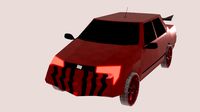 low poly car