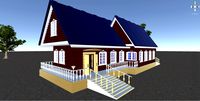 Russian Wooden House In Siberian Village - 2  for games