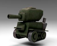 Low Poly Mini Tank For Games