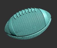 Rugby Ball-Semi stereoscopic relief 3D model