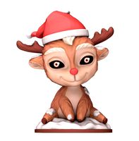 Christmas Cute Deer 3D print model