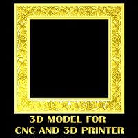 Frame with grape - High quality 3D models for CNC model