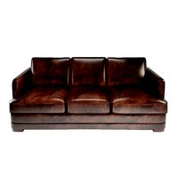 Sofa Parker 3 Seater Brown Leather