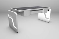 Futuristic office desk