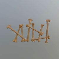 Halloween Bone Fence - Game Ready