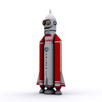 cartoon rocket