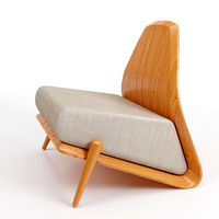 wood armchair