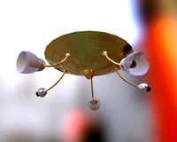 Old Damaged Chandelier Low Poly