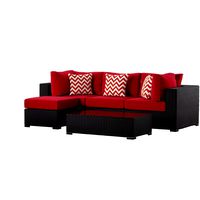 Ryele 5 Piece Rattan Sectional Set with Cushions