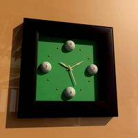 Wall clock billiard