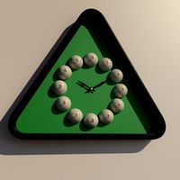 Wall clock billiard