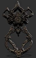 Gothic Fantasy Head Door Knob Game-ready 3D Asset (UE4) ( Prop #3)