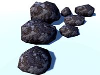 7 Ultra Low Poly Rocks
