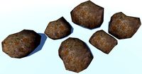 6 Ultra Low Poly Rocks
