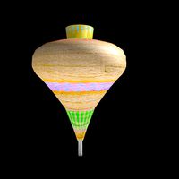 wood spinning top