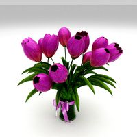VASE WITH TULIPS