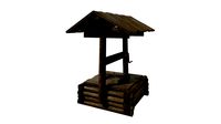 Old wooden rustic well